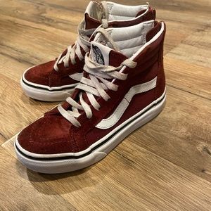 Maroon Canvas Suede SK8-Hi Shoes Kids Size